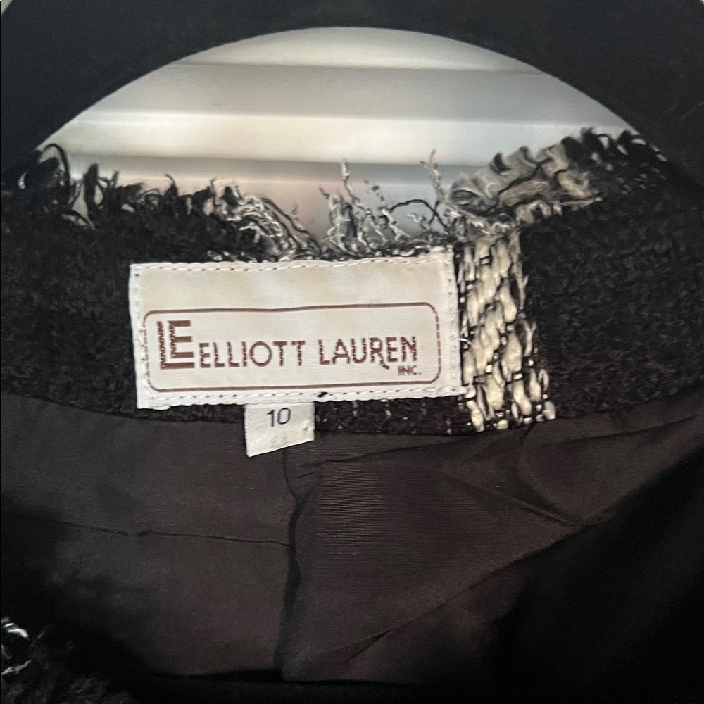 Elliott Lauren Black and White Checkered Blazer - Picture 2 of 10